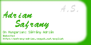 adrian safrany business card